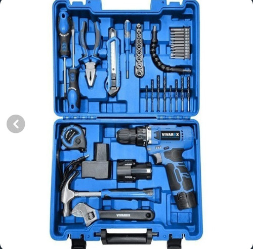 کیت دریل پیچ گوشتی شارژی ویوارکس 12 ولت 40 پارچه دو باتری مدل VR1240-CDK
